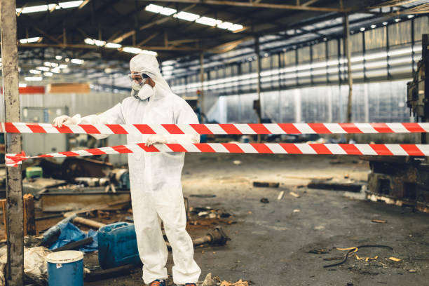 Professional Biohazard Cleanup technician working in Leavenworth, WA